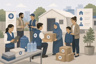 Humanitarian and civilian impact illustration